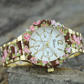 Hot Selling Metal Rose Watch Flower Geneva Wristwatches 2015 Brand